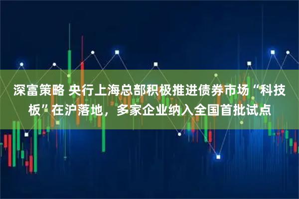 深富策略 央行上海总部积极推进债券市场“科技板”在沪落地，多家企业纳入全国首批试点
